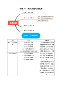 专题33 光的折射与全反射-2025年高考物理热点知识讲练与题型归纳（全国通用）