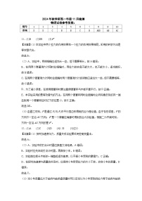 甘肃省张掖市某校2024-2025学年高一上学期11月检测物理试卷