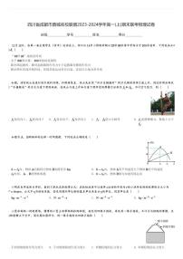 四川省成都市蓉城名校联盟2023-2024学年高一(上)期末联考物理试卷(含解析)