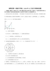 2024～2025学年河南省驻马店市新蔡县第一高级中学高二(上)11月月考物理试卷(含答案)