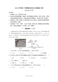 上海奉贤区2025届高三一模物理试卷+参考答案