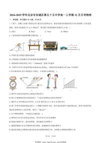 2024～2025学年北京市东城区第五十五中学高一(上)12月月考物理试卷(含答案)