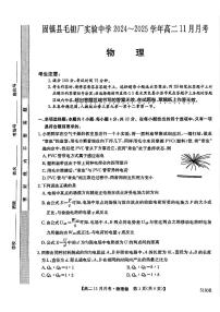 安徽省蚌埠市固镇县毛钽厂实验中学2024-2025学年高二上学期11月月考物理试题