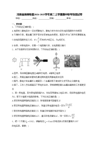 河南省商师联盟2024-2025学年高二上学期期中联考物理试卷(含答案)