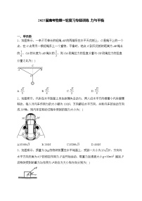 2025届高考物理一轮复习专题训练   力与平衡