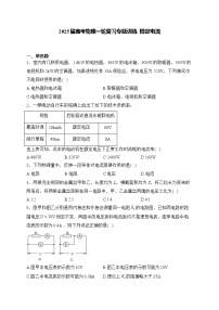 2025届高考物理一轮复习专题训练   恒定电流