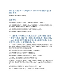 广西“贵百河—武鸣高中”2024-2025学年高一上学期12月月考（期中）物理试题