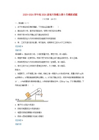 重庆市2023_2024学年高三物理上学期适应性月考模拟试题三含解析