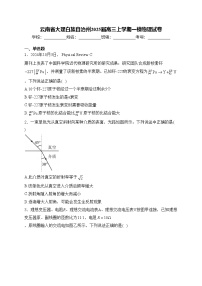 云南省大理白族自治州2025届高三上学期一模物理试卷(含答案)