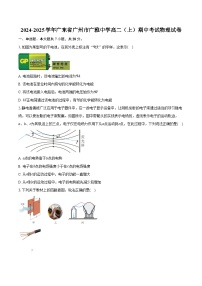 2024-2025学年广东省广州市广雅中学高二（上）期中考试物理试卷（含答案）