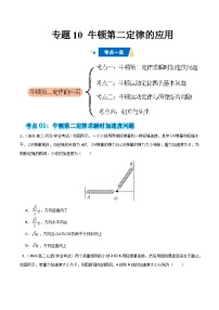 专题10 牛顿第二定律的应用-备战2025年高中学业水平合格考物理真题分类汇编（全国通用）