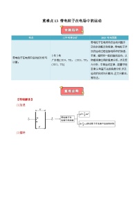 重难点13 带电粒子在电场中的运动-2025年高考物理 热点 重点 难点 专练（广东专用）