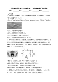 山东省德州市2024-2025学年高二上学期期中考试物理试卷(含答案)