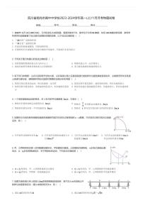 四川省南充市阆中中学校2023-2024学年高一(上)11月月考物理试卷(含解析)