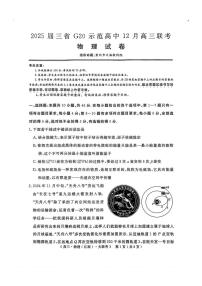 江西省河南省新疆三省2025届G20示范高中高三上学期12月联考-物理试卷+答案