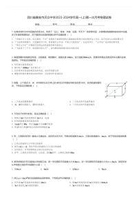 四川省雅安市天立中学2023-2024学年高一(上)第一次月考物理试卷(含解析)