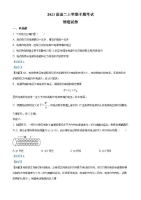 四川省眉山市第一中学2024-2025学年高二上学期12月期中物理试卷（Word版附解析）