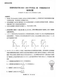 广东省深圳外国语学校2024-2025学年高三上学期第四次月考物理试卷