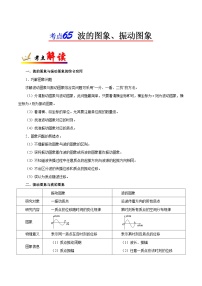 备战2025年高考物理考点一遍过学案考点65 波的图象、振动图象