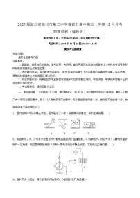 2025届湖北省随州市第二中学等部分高中高三上学期12月月考物理试题（解析版）