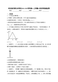 哈尔滨市第九中学校2024-2025学年高一上学期12月月考物理试卷(含答案)