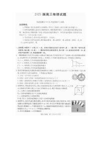 四川省部分名校2024-2025学年高三（上）期中物理试卷