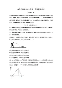 2025届四川省自贡市高三（上）第一次诊断性物理试卷