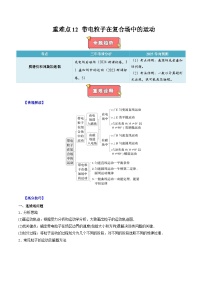 重难点12 带电粒子在复合场中的运动- 2025年高考物理 热点 重点 难点 专练（西北四省专用）