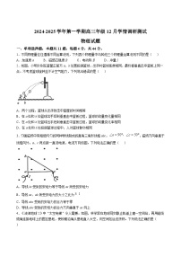 江苏省扬州市高邮市2025届高三上学期12月学情调研测试物理试卷（含答案）