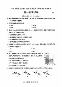 2025北京朝阳高一（上）期末物理试卷和答案