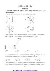 2024～2025学年四川省眉山中学高二上12月期中物理试卷(含答案)