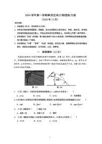 2025届上海市奉贤区高三一模物理试卷和含参考答案