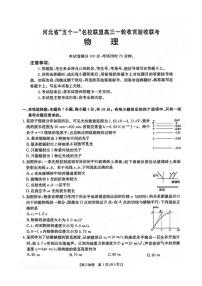 物理丨河北省五个一名校联盟2025届高三1月一轮收官验收联考物理试卷及答案