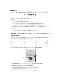 四川省部分学校2024-2025学年高二上学期12月学情检测物理试卷（PDF版附解析）