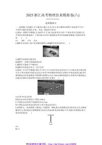 2025浙江高考物理仿真模拟卷(八)试卷(含解析)