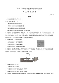 山东省滕州市第一中学2025届高三上学期12月定时检测物理试题（Word版附答案）