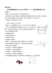 贵州省黔西南州2023-2024学年高一（上）期末物理试卷B卷（解析版）