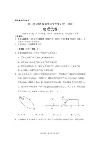 云南省丽江市2025届高中高考第一轮复习统一检测-物理试题+答案