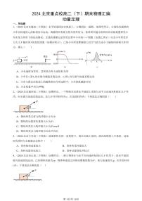 2024北京重点校高二（下）期末真题物理汇编：动量定理