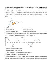 安徽省滁州市凤阳博文学校2024-2025学年高三（上）月考物理试卷