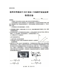 2024~2025学年河北省沧州市高三上12月联考（图片版）物理试卷