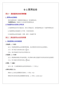 6.1圆周运动（含答案） 2024届高考物理一轮复习讲义