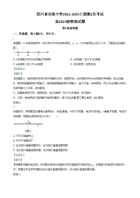 四川省双流中学2024-2025学年高二上学期第2次考试物理试卷（Word版附解析）