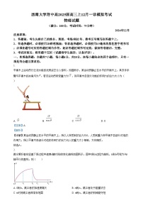 重庆市西南大学附属中学2025届高三上学期一诊模拟物理试卷（Word版附解析）