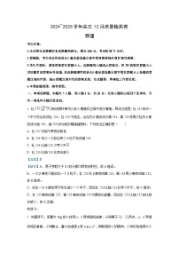 2024~2025学年山西省部分学校高三上学期12月联考物理试卷（解析版）