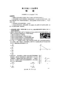 2024~2025学年河北省保定市十县一中高三上学期12月联考（图片版）物理试卷