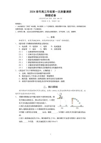 上海市嘉定区一模2024-2025学年高三第一次质量调研物理试卷及答案