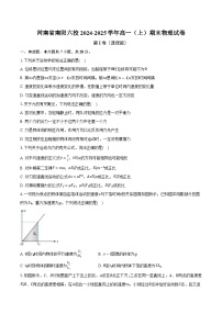 河南省南阳六校2024-2025学年高一（上）期末物理试卷-（含解析）