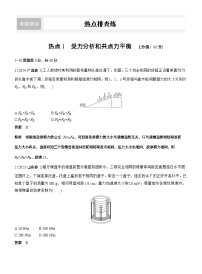 热点1　受力分析和共点力平衡 --2025年高考物理大二轮复习考前特训（专练）