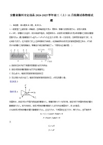 安徽省滁州市定远县2024-2025学年高三（上）11月检测试卷物理试题